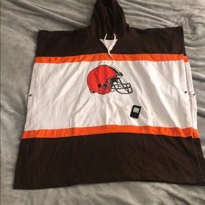NFL Browns Hoodie Poncho